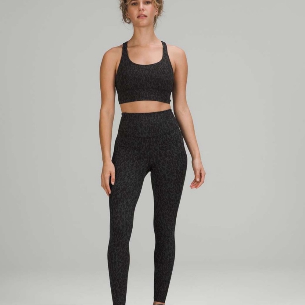 NWOT Lululemon Base Pace High-Rise Tight 25” Leopard Camo Deep Coal Multi 2